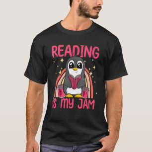 Reading Is My Jam I Love To Read Book Penguin T-Shirt