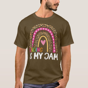 Reading Is My Jam Leopard Rainbow, Book Lover T-Shirt