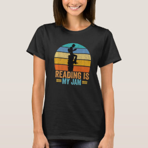 Reading Is My Jam Retro Vintage Books 4 T-Shirt