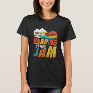 Reading is my Jam retro vintage Cute Teacher Libra T-Shirt