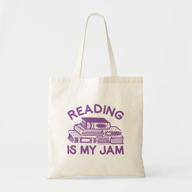 Reading Is My Jam Tote Bag (Front)