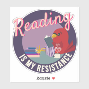 Reading is My Resistance Purple Round Badge