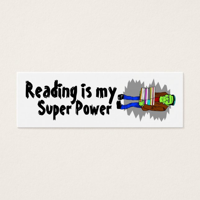 Reading Is My Super Power Mini Bookmarker (Front)
