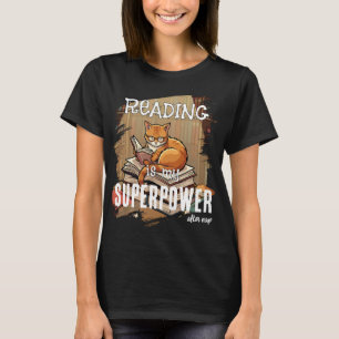 Reading Is My Superpower Cat Lover Gift T-Shirt
