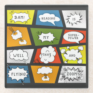 Reading is my Superpower Glass Coaster