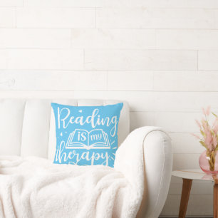 Reading is My Therapy Book Lover Cushion