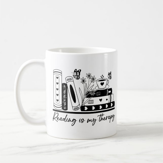 Reading Is My Therapy Coffee Mug (Left)