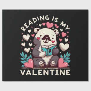 Reading Is My Valentine Wrapping Paper