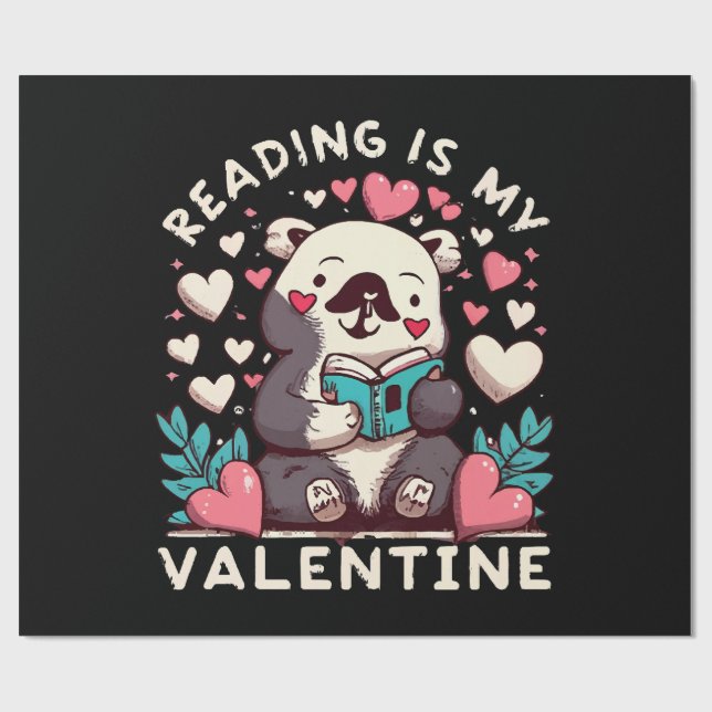 Reading Is My Valentine Wrapping Paper (Flat)