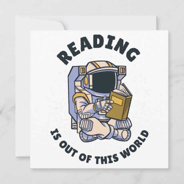 Reading Is Out Of This World Invitation (Front)