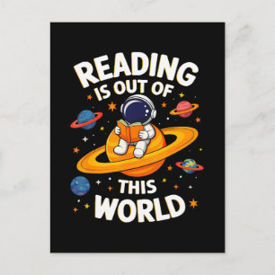 Reading Is Out Of This World Invitation Postcard