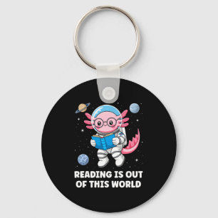 Reading is out of this world long sleeve key ring