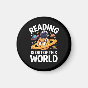 Reading is Out of This World Space Funny Books Lov Magnet