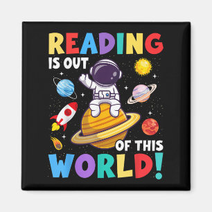 Reading Is Out Of This World Space Funny Books Lov Magnet