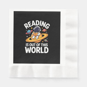 Reading is Out of This World Space Funny Books Lov Napkin