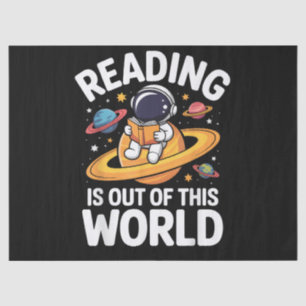 Reading is Out of This World Space Funny Books Lov Tissue Paper