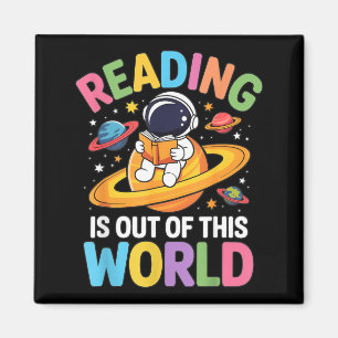 Reading is Out of This World Space Funny Books Magnet