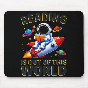 Reading is out of this world space funny books mouse pad
