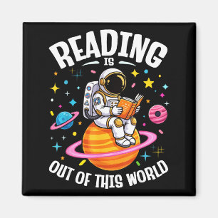 Reading is out of this world space reading magnet