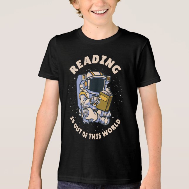 Reading Is Out Of This World Tri-Blend Shirt (Front)