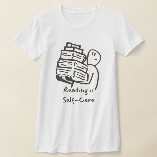 Reading Is Self-Care Slim Fit Women's T-Shirt (Laydown)