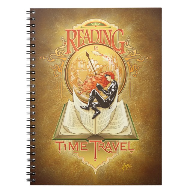 Reading is Time Travel Notebook (Front)