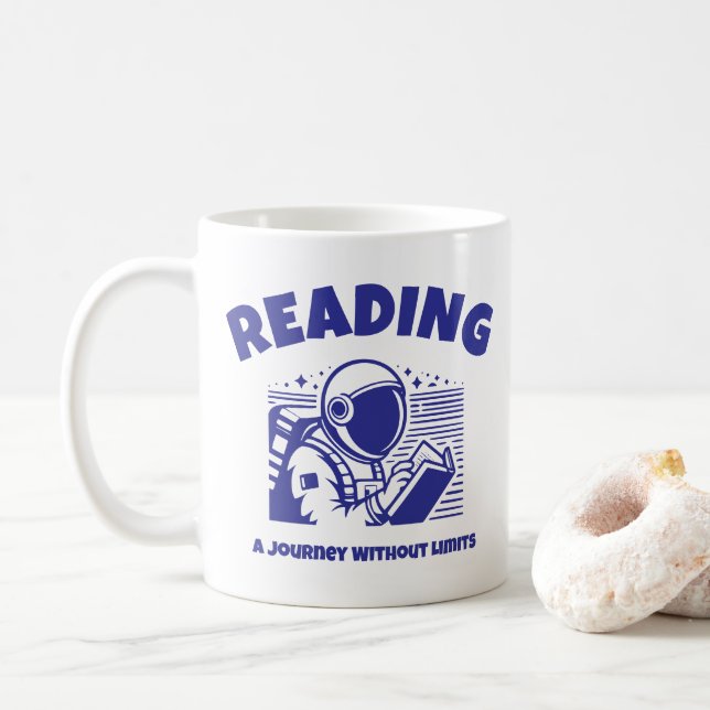 Reading Journey Without Limits - Personalise Coffee Mug (With Donut)