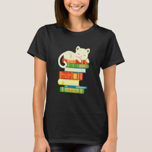 Reading Library Literature Read Books Cats Reader T-Shirt