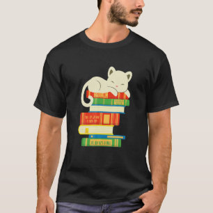 Reading Library Literature Read Books Cats Reader T-Shirt