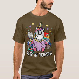 Reading Library Unicorn Read Books Lover Reader Gi T-Shirt