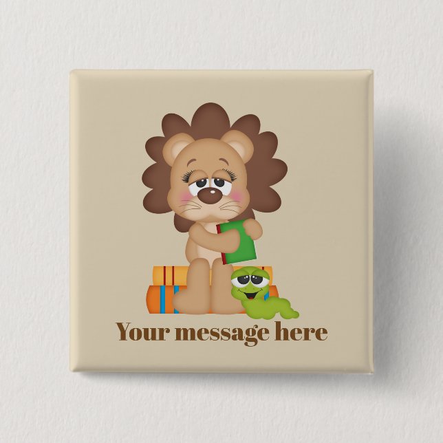 Reading lion add name or message button (Front)