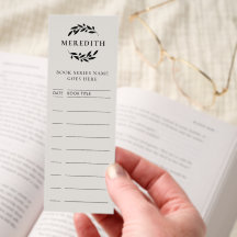 Reading List with Dates Personalised Name 