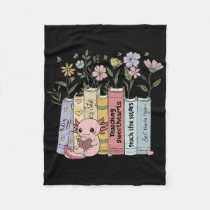 Reading Lover Teacher Educators Who Love Books Lib Fleece Blanket