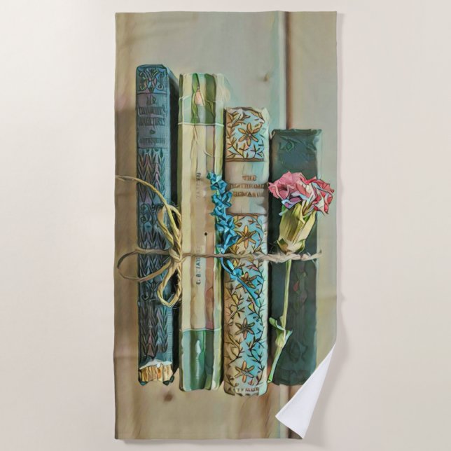 Reading Lovers Gift Beach Towel (Front)