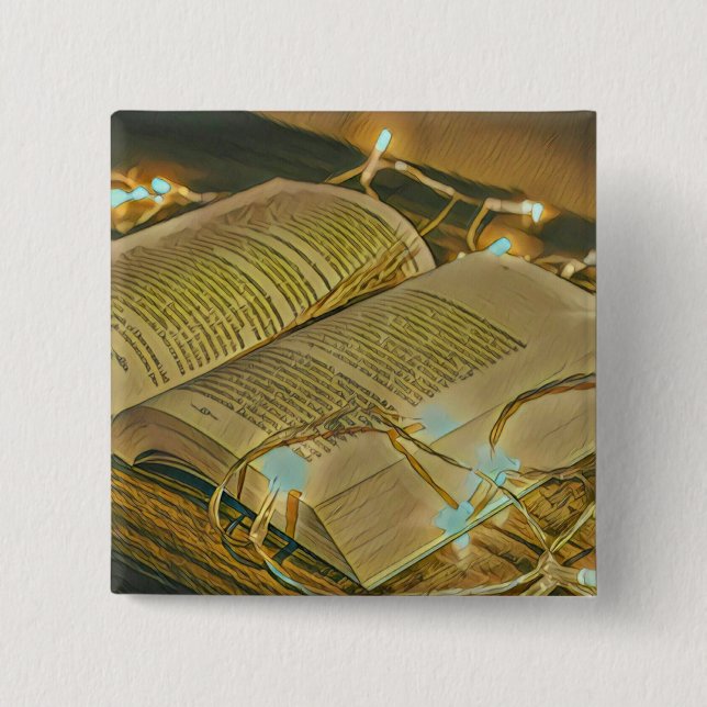 Reading Lovers Gift For Librarian 15 Cm Square Badge (Front)