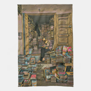 Reading Lovers Gift For Librarian Tea Towel