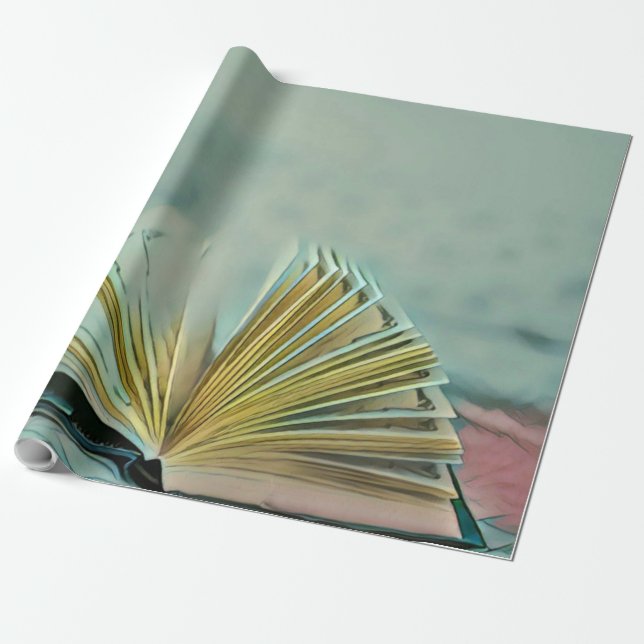 Reading Lovers Gift Wrapping Paper (Unrolled)