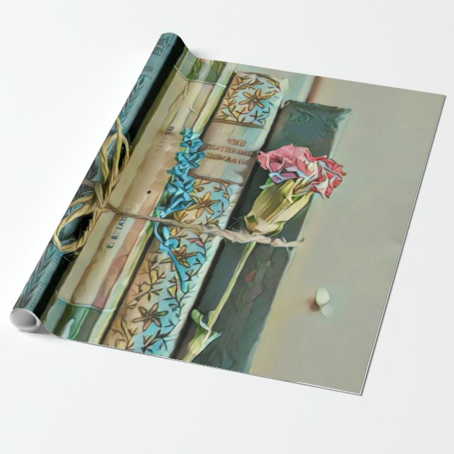 Reading Lovers Gift Wrapping Paper (Unrolled)