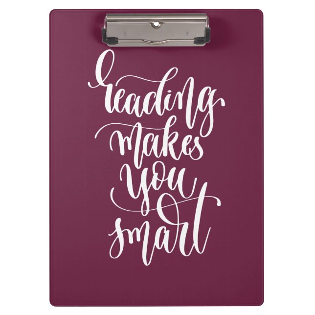 Reading Makes You Smart Clipboard (Front)