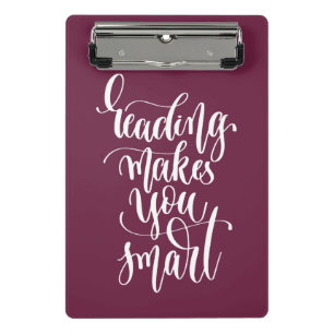 Reading Makes You Smart Mini Clipboard