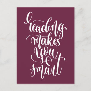 Reading Makes You Smart Postcard