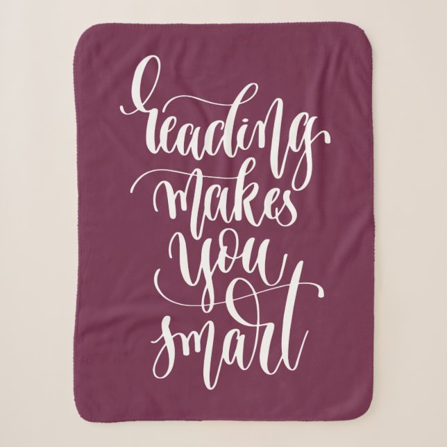Reading Makes You Smart Sherpa Blanket (Front)