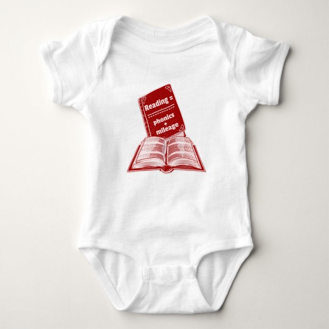 Reading mileage Phonics  Baby Bodysuit (Front)