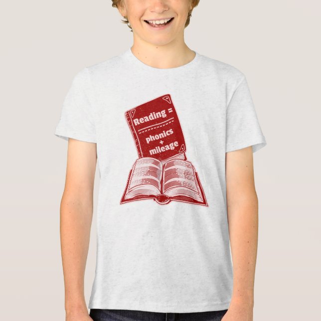 Reading mileage Phonics  Tri-Blend Shirt (Front)