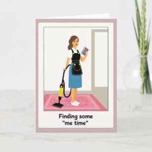 Reading Mom Illustration Card