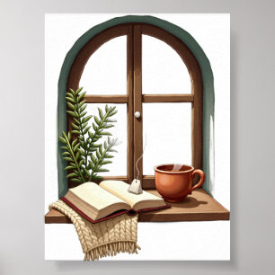 Reading Nook Still Life Poster