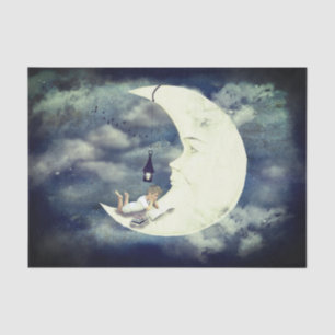 Reading on the Moon Tissue Paper