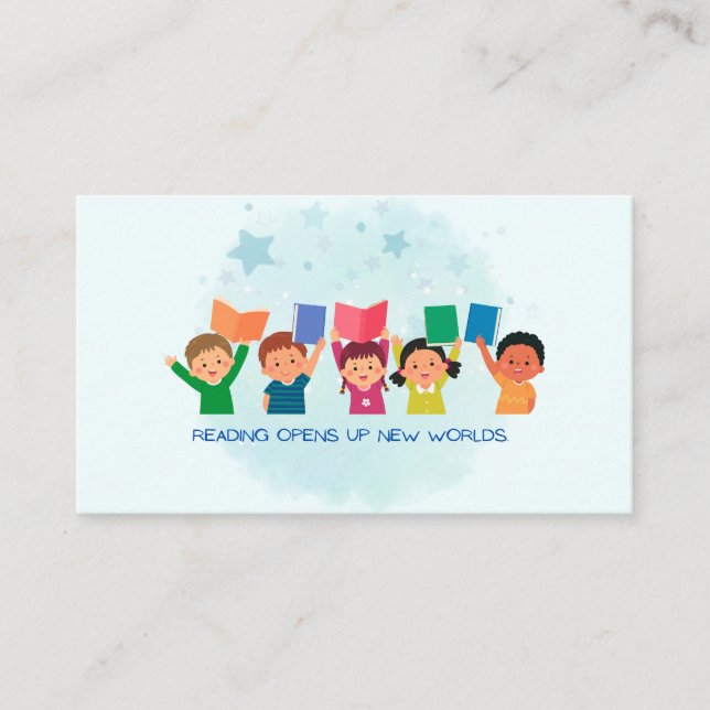 Reading Opens Up New Worlds Business Card (Front)