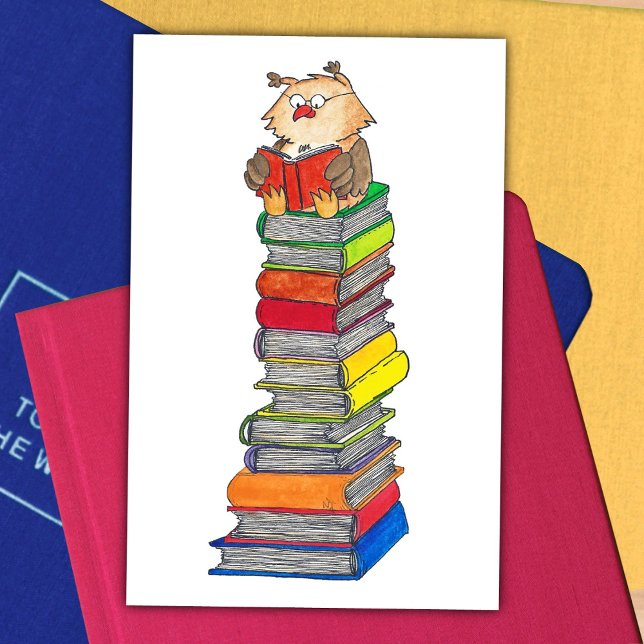 READING OWL postcard by Nicole Janes (Creator Uploaded)