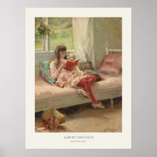 Reading Painting Albert Edelfelt Good Friends Poster